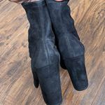 Valentino Garavani Valentino • Stretch-Suede Sock Boots ankle booties block heeled zip leather Photo 11