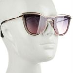 Valentino Gunmetal Cat Eye Sunglasses w/‎ Gold Gradient Lenses Silver Photo 1