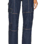 Simkhai Axelle Utility Cargo Jeans 25 Blue Photo 0