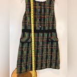 Hutch  Bright Time To Start Tweed Sheath Dress Sleeveless Black Multi Size Large Photo 2