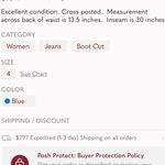 Paper Denim & Cloth  Jeans Womens 4 Waist 27 Boot Cut Photo 6