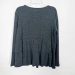 Jane and Delancey  Tiered Long Sleeve Charcoal Sweater/Top Size Large Photo 5