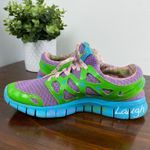 Nike  Free Run + 2 DB Doernbecher Violet Green Blue Women's Sz 6.5 Running Shoes Photo 4