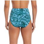 Nike Swirl High Waist Swim Bottoms NWT size XXL Ribbed in Aquarius Blue Photo 10
