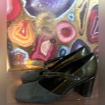 Bally Black Suede and Green Patent Leather Block Heel Shoes
Size 7.5 Photo 2