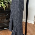 JM Collection  Women's PETITE 8P Blue FLARED Stretch Skirt Photo 3