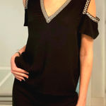 Maje  Lisea Cold-Shoulder Crepe Top 100% Viscose Black S Photo 0