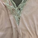 American Eagle AE soft and sexy ribbed pink lace cami | size s/m Photo 1