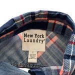 Via Penny Lane Reworked Apparel | Aaliyah Graphic Plaid Button Down Shirt Small Blue Photo 4