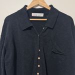 Free People Beach Zuma Sweater Size Medium Black Button Down Cardigan Top Photo 3