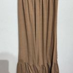 Caution to the Wind Tan Midi Dress Sz L Photo 3