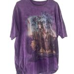 The Mountain Women's Size XL Vintage Purple Native Wolf Graphic T Shirt Photo 0