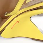 Off-White Yellow Jug Wedge Heel Leather Sandals Size EUR 39, US 9 Photo 15