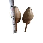 Calvin Klein  Taupe Tan Leather Platform Heels Size 7 Photo 3