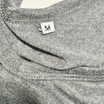 Women's V Neck Front Back Bell Sleeve Pullover Top Charcoal Gray Size Medium Gray Photo 1