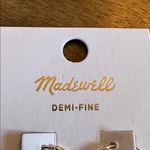 Madewell  Demi-Fine Medium Hoop Earrings in Sterling Silver NWT Photo 2