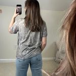 One World : Y2K Gray Rhinestone Paisley Tee Photo 1