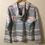 Faherty Byron Bay Hoodie Sweatshirt Bloom Paradise in Gray, Pink & Blue Sz Small Photo 5