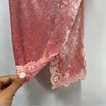 EXPRESS  S Vintage Y2K 90’s 2000’s Pink Lace Trim Velvet Camisole Tank Top Photo 5