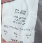 Patriots Size L 100% Cotton Lace Up VNeck Long Sleeve Tee Blue Size L Photo 3