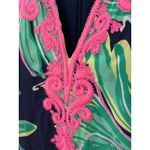 Lilly Pulitzer Rylee Shift Silk Dress Bright Navy Tiger Palm Size 0 Photo 8