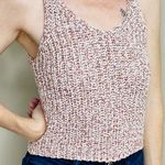 Moon & Madison Light Dusty Pink Crochet Bohemian Crop Tank Top Photo 4