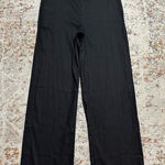 Chico's CHICO’s linen black wide leg pull-on stretch linen blend pants size 8 NWT Photo 0