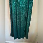 Faeriesty Emerald Green Sequin One Shoulder Long Sleeve Formal Maxi Dress 5X Photo 2