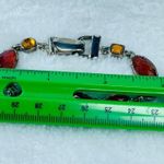 Bracelet Magnetic Clasp Multicolor Asymmetrical Earthtones Silver Color Metal Photo 6