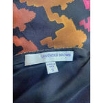 Lavender Brown  Orange Pink Burgundy Fall Houndstooth Maxi Dress Size‎ S Small Photo 7