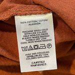 Loft Womens Eyelet Top Blouse Puff Sleeve Shirt Boat Neck Cotton Rust Petite MP Photo 7