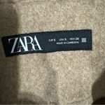 ZARA  Women Soft Double Breasted Collared Camel Two Front Pockets Long Vest Sz S Photo 11