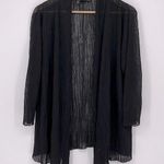 Eileen Fisher  Italian Yarn Open Front Cardigan Black Women’s Size Medium Photo 0