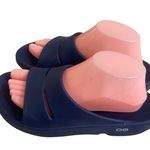 Oofos Ooahh Navy Recovery Slide Sandals Women's M7/W9 EU 40 Comfort Slip On Blue Size 9 Photo 0