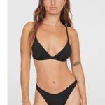 O'Neill O’Neill Seaside Solid Black Triangle Bikini Swimsuit Top Size XXL Photo 0