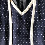 Vintage Michael Blair Rayon Polka Dot Jacket Dress Size 14 Blue Photo 6