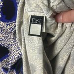 Diane Von Furstenberg  Ruri Cheetah Black Blue 100% Silk Shift Dress Size 8 Photo 6