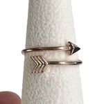 Rose Gold Tone Arrow Thin Dainty Band Wrap Ring Photo 1