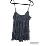 Lulus ✨ Sitting in the Sun Navy Blue Floral Print Ruffled Babydoll Sz L Dress✨ Photo 4