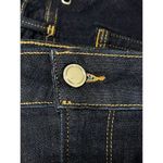 Good American New  The Lace Up Mini Skirt Dark Wash Blue Denim Size 4/27 Photo 4