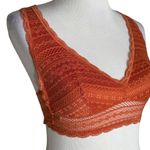 Victoria's Secret  Floral Lace Bralette Women Size‎ S Rust Orange Loungewear Photo 2