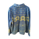 Talbots Vintage Fair Isle Snowflake Quarter Zip Fleece Sweater Shirt XL Photo 3