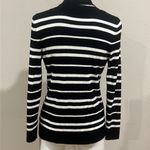 United States Sweaters  black and white striped button up cardigan Photo 4