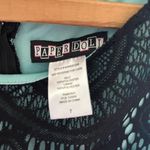 Paper Dolls Paper Doll size 7 dress with mint green sheath dress and black overlay. Photo 1