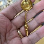 Unique Vintage Gold Chain Drop Earrings Photo 2