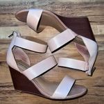 Steve Madden  Karey Open Toe Leather Wedge Sandals in Beige Tan women's size 10 Photo 1