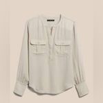 Banana Republic Utility Pocket Blouse in Off White Sz XS PT Photo 1
