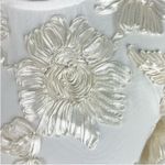 Rotate Birger Christensen Dress Rosita White Mesh Floral Back Cutout Mini US 12 Photo 12