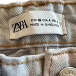 ZARA  women's size 4  distressed jean shorts, waist 15", inseam 7" Photo 4