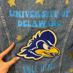 University Of Delaware Denim Jacket Blue Size L Photo 3